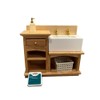 Miettebechio 1/12 Miniature Dollhouse Bathroom Set Sink Cabinet Furniture
