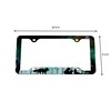 FantasHome Stainless Metal Car License Plate Frame Covers with 4