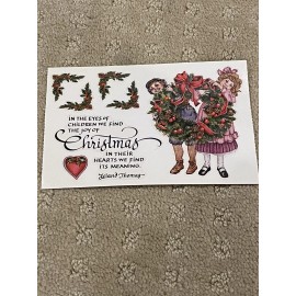 PSX Designs Vintage Wreath PSX Designs Christmas Stickers 2003 Kids Leland Thomas Quote