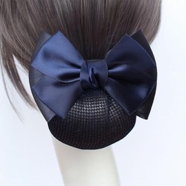 Chignon Net Barrette with Net Bun Net, Hair Net, Ribbon, Hair Net, Hair Net, Hair Closure, Women's, Hair Accessories, Blue