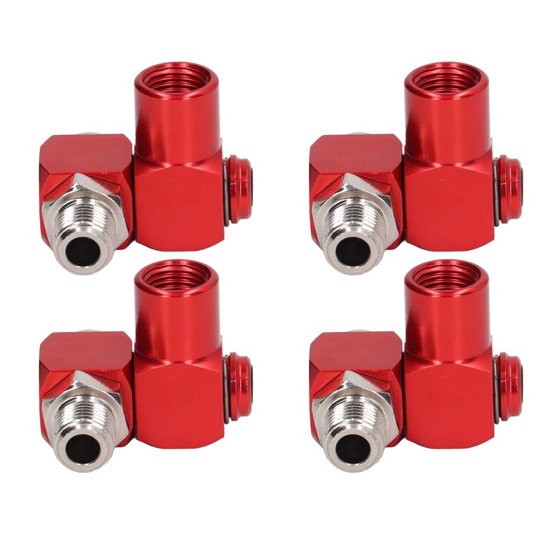 4Pcs 360 Degree Air Hose Connector 1/4in NPT Thread Industrial