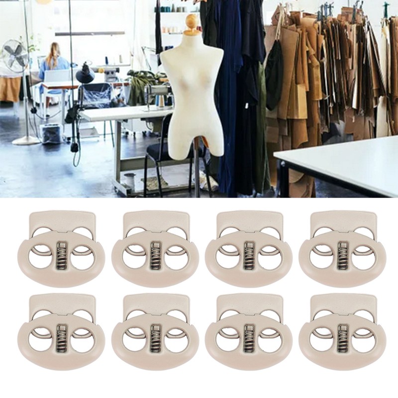 30PCS Metal Cord Locks End Spring Stop Toggle Stoppers Rustproof