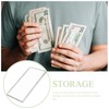 Tofficu 10pcs Money Case for Cash Clear Plastic Sleeve Currency