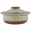 Banko Ware 21681 Ginpo Hanamishima Extra Deep Pot No. 6,