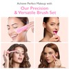 Anactoro Travel Makeup Brushes Set, Easy Taken 5pcs Mini Makeup