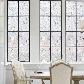 Kromapolis Window Film, Window Privacy Film, Window Vinyl Glass Covering, Stained Glass Decorative Film, Window Film Privacy Frosted, Static Window Clings, Non-Adhesive, No-Glue (29.5 x 118.1 inch)