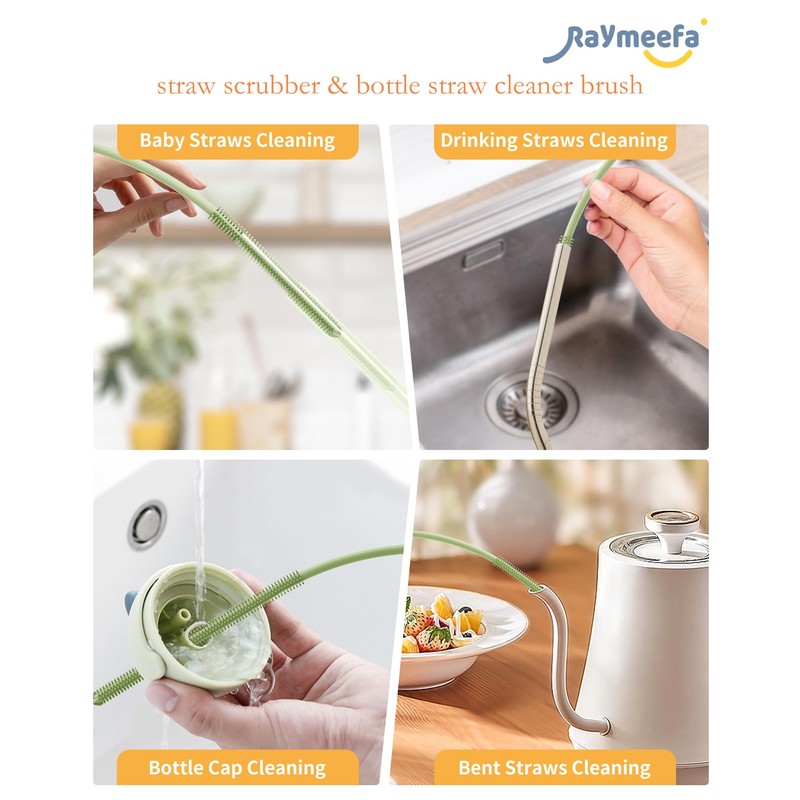 Straw Cleaner Brush Set - Raymeefa Scratch-Free Detail Cleaning for