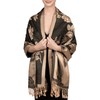 Achillea Two Tone Floral Roses Reversible Pashmina Scarf Shawl Wrap