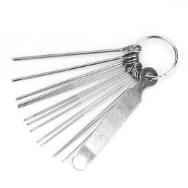 Guitar Saddle File Set Guitar Bridge Saddle File Set 13 Stainless Steel Files in Various Sizes for Electric Acoustic Guitar Ukulele