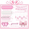 Pink Bow Birthday Decorations, Bow Coquette Birthday Decorations for Girls,