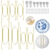 7 Pieces Plate Hangers for Wall - 6/8/10/12 Inch Invisible
