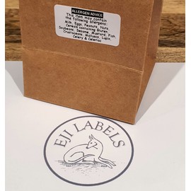 200 Allergen Advice Labels. Allergy Warning Stickers. Food Allergy Labels 50 x 25mm. Allergy Stickers