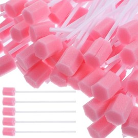 KALLORY 100 Hisopos Bucales con Esponja para Cuidado Oral, Bastoncillos para Limpieza de Boca, Dientes y Encías, Aplicadores con Mango para Higiene Or