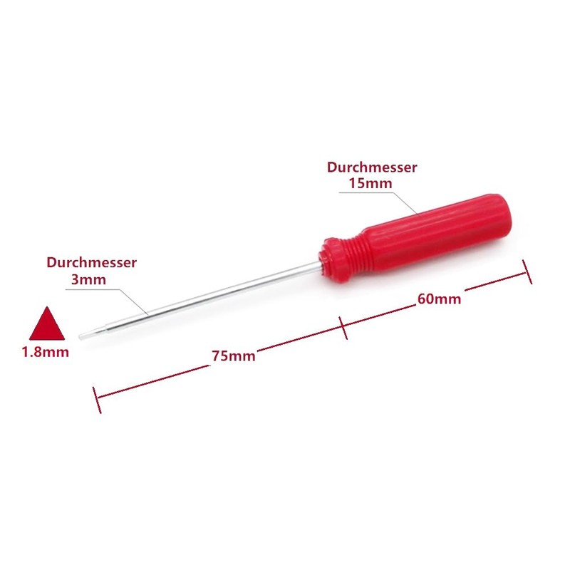 Fongmore 4 Pcs Triangle Screwdrivers 1.4mm 1.8mm 2.0mm 2.3mm For
