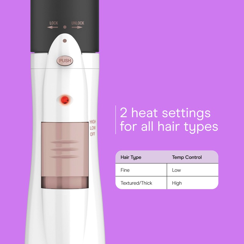 Conair Double Ceramic 3-in-1 Hot Air Brush, Interchangeable Attachments: 1¼-Inch