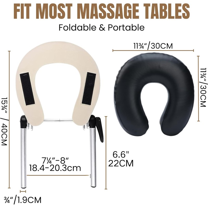 Cuna facial de masaje con cojín reposacabezas de mesa de