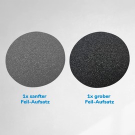 Mediashop PediVac Ersatzpads - DOPPELPACK - 2x feiner Feil-Aufsatz und 2x grober Feil-Aufsatz - Kompatibel mit elektrischem Hornhautentferner PediVac