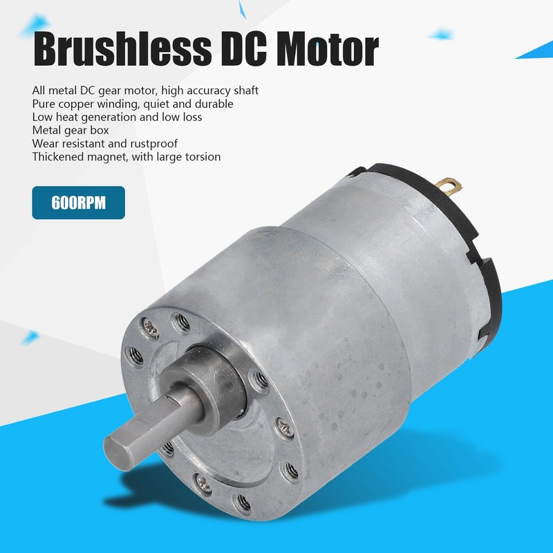 DC 12V Gear Motor Speed Reduction CW CCW Copper Wire