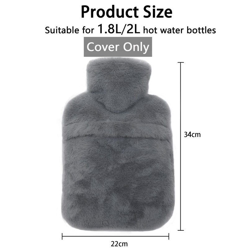 Bakecat Hot Water Bottle Cover Only, Very Soft Fluffy Cover