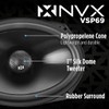 NVX® VSP69 6x9 Premium Car Speakers, 900W Max, 300W RMS,