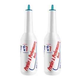 Gokelomg 2 Flair Bottle, Cocktail Shaker, Flair Bartender Set, Training Bottle, Flair Bartender Exercise and Performance Bottle, Bartending Bar Pub Bottle 25 oz/750 ml (White