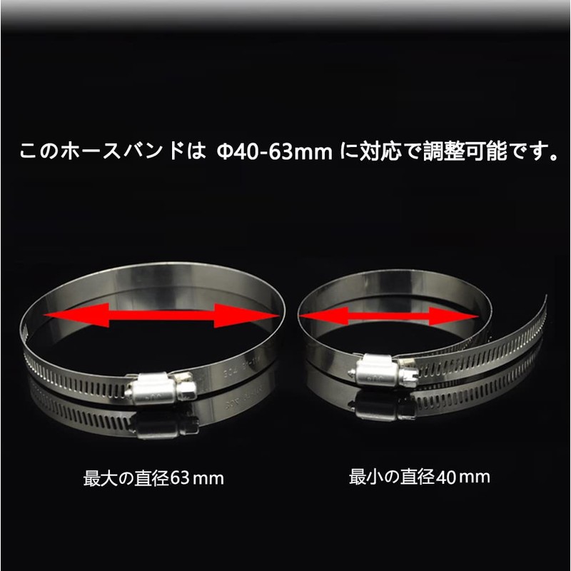 Hose Band, 304 Stainless Steel, Hose Clip, Compatible with Φ1.6