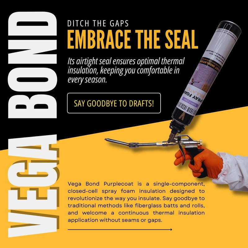 Vega Bond SF001 1-Pack with Cleaner Insulation Foam, Purple (20