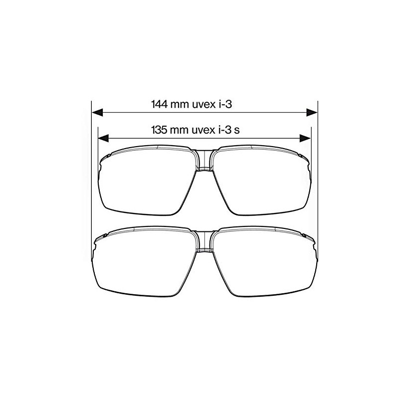 Uvex I-3 S Safety Glasses - Supravision Sapphire - Transparent/Blue/Grey