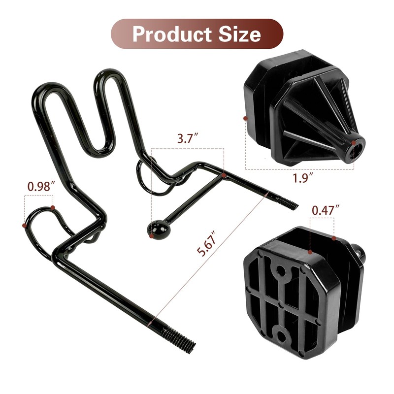 Buhobha 2-Pack Truck Hard Hat Holder, Multi-Functional Accessory with Three