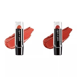 wet n wild 2 Value Pack wet n wild Silk Finish Lipstick Hydrating Rich Buildable Lip Colors - Honolulu Is Calling Red and Raging Red