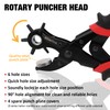 KingTool Leather Hole Punch Set, Super Heavy Duty Rotary Puncher,