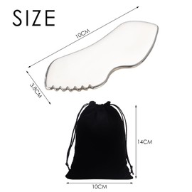 1 Stück Edelstahl Gua Sha, Metall Gua Sha, Gua Sha Werkzeug, Schönheits- und Hautpflege-Werkzeug, Massagegerät, leicht zu tragen, ideal für Muskelentspannung (Silber)