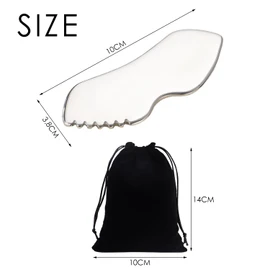 1 Stück Edelstahl Gua Sha, Metall Gua Sha, Gua Sha Werkzeug, Schönheits- und Hautpflege-Werkzeug, Massagegerät, leicht zu tragen, ideal für Muskelentspannung (Silber)