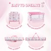 Reborn Baby Dolls Crib, Foldable Babys Doll Bed for 17-20