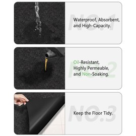 Oil Spill Mat for Garage Floor Under Car - 30x36 Inches Oil Splash Pad, Mechanic Floor Mat for Motorcycle, Refrigerator, Golf Cart, Basement