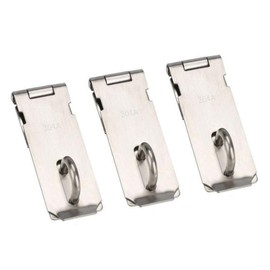 TOP-VIGOR 3Pcs Door Padlock Hasp, 4 inch Stainless Steel Heavy Duty Shed Lock Hasp, Door Clasp Gate Security Lock Latch Hinge for Internal External Door Cupboard Cabinet