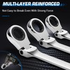 DISEN Extra Long Flex Head Ratcheting Wrench set, 6Pcs Double
