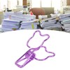 100Pcs Binder Clips Hollow Cute Bear Shape Sturdy Metal Small