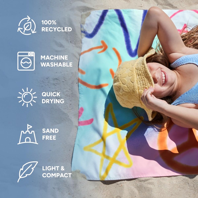 Dock & Bay Beach Towel - Quick Dry, Sand Free
