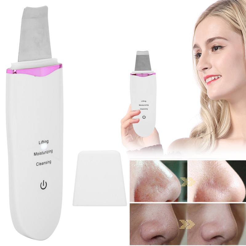 Ultrasonic Skin Scrubber Blackhead Removal Pore Cleaning Face Spatula for