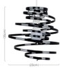 MiniSun Contemporary Gloss Black Metal Double Ribbon Spiral Swirl Ceiling