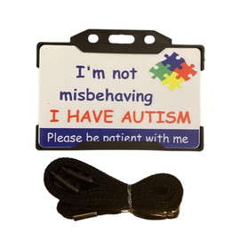 Im Not Misbehaving Autism Lanyard - Available in Seven Colours (Yellow)