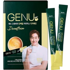 GENU Stevia Protein Coffe Mix, Instant Coffee (100 sticks, Decaffein), Korea's No1 selling Zero Sugar Coffee Mix
