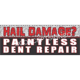 Concept Signs & Graphics 1.5'X4' PAINTLESS DENT REPAIR BANNER Outdoor Sign Auto Hail Damage Repair Fix