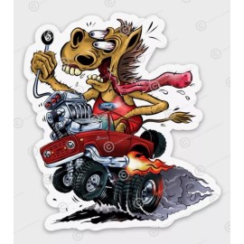 Rat Fink Hot Rod Custom STICKER Bronco driving a Ford Bronco Early Classic
