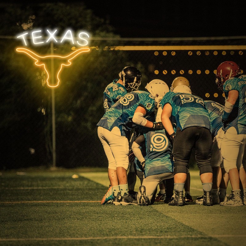 TEXAS Longhorn Neon Sign for Wall Decor -Adjustable Brightness LED