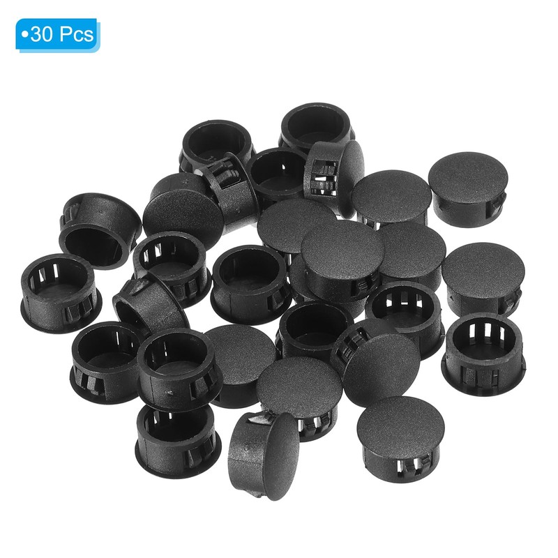 PATIKIL 18mm (11/16") Plastic Hole Plugs, 30Pcs Flush Type Round