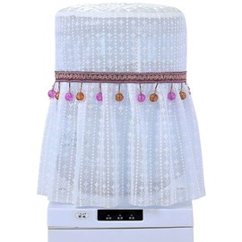 5 Gallon Water Dispenser Barrel Dust Cover, Vintage Bohemia Style Flower Embroidery Lace Fabric Dust Proof Cover for Water Cooler, Reusable Water Dispenser Bottle Protective Covers for Home Office