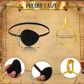 Boyiee Adult Pirate Costume Men Medieval Renaissance Shirt Pirate Bandana Sash Belt for Carnival Cosplay Party(Apricot,X Large)