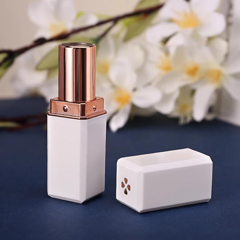 Hsthe Sea 5 Pcs White Empty Lipstick Tubes,DIY Lip Balm